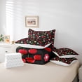 thumbnail image 6 of jejeloiu Lovely Cartoon Cherry 7-Piece Twin Bedding Sets,Rustic Flower Daisy Bedding Comforter Set,Red Green White Sheet Sets For Child,Super Cozy Room Decor Reversible, 6 of 8
