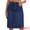 Dark Blue, variant on DARING DIVA Women's Slit Stretch Below Knee Length Denim Skirts Small Dark Blue