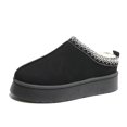 thumbnail image 1 of Zapatillas de algodón con punta cerrada, sin tacón y plataforma cálidas y forradas de vellón de estilo europeo y americano para invierno, 1 of 5