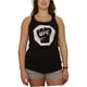 thumbnail image 1 of Camiseta sin mangas con purpurina para mujer de UFC, negro, XXL, 1 of 3
