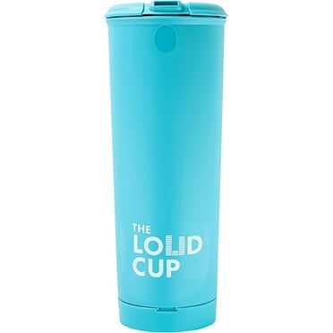 The LoudCup 20 oz Tumbler with Integrated Stadium Horn (BlueJay Blue) - Worlds Loudest Cup for Noisy Fans & Game Day