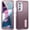 Purple+Pink, variant on Rugged Stand Case for Motorola Moto Edge 30 Pro, Military Grade Shockproof Triple-Layer Cover with Bracket, Screen Camera Protection Anti-Drop Hybrid Case for Moto Edge 30 Pro, Purple+Pink