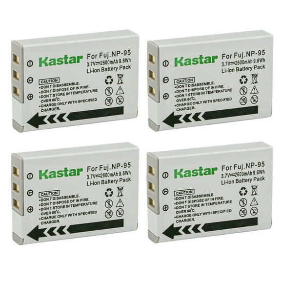 Kastar FNP-95 Battery 4-Pack Replacement for Fujifilm FinePix X-S1, Fujifilm XF10, FinePix F30, FinePix F31FD, FinePix REAL 3D W1, FinePix X30, FinePix X70 Camera