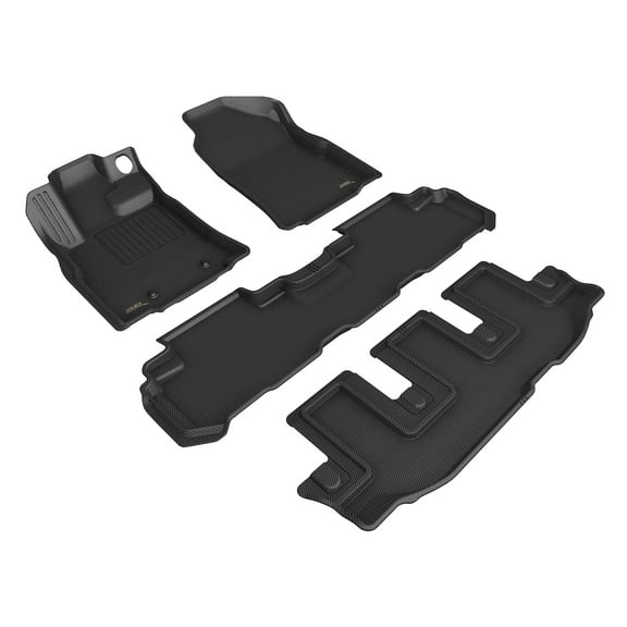 3D MAXpider Custom Fit Kagu Floor Mat (Black) Compatible with Subaru Ascent 2019-2013 - Full Set