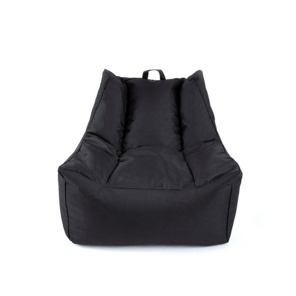 Lounge and Co Hill Bean Filled Chair Black, 23"x23"x26"