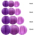 thumbnail image 2 of Faroles de papel Xiksxitn morados de 4 a 10 pulgadas, 12 unidades, interiores y exteriores, 2 of 8