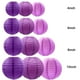 thumbnail image 2 of Faroles de papel Xiksxitn morados de 4 a 10 pulgadas, 12 unidades, interiores y exteriores, 2 of 8