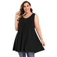 thumbnail image 6 of LARACE Plus Size Tank Tops for Women Sleevelss Tunic Casual Summer Clothes Swing Shirts, 6 of 8
