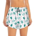 thumbnail image 2 of Goofa Sea Turtle Printed Women 2 in 1 Running Shorts,Quick Dry Athletic Workout Shorts,High Waisted Athletic Shorts with Liner Pockets-X-Large, 2 of 9