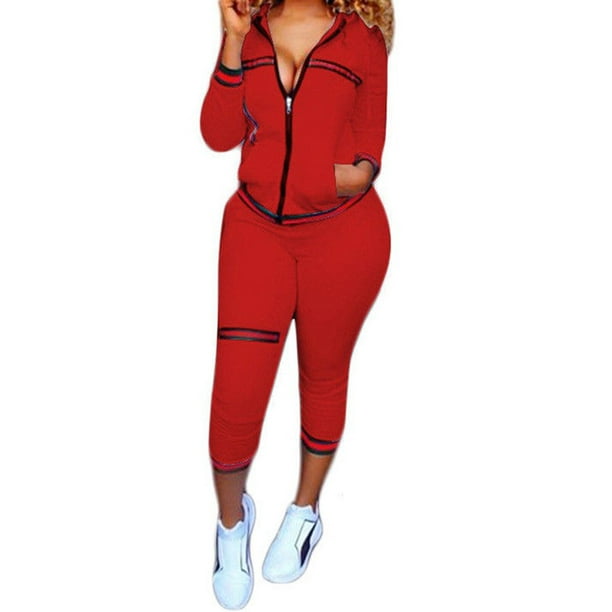 womens zip hoodie tracksuit