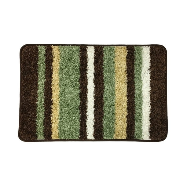 Abby Stripe Bath Rug 1 Pc Bathroom Mat 20 X32 Sage Walmart Com Walmart Com