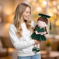 thumbnail image 5 of 13.8" Green Graduation Plush Toy - Dreamy Soft Girl Doll for Graduation Ceremony - Preschool Kindergarten Gift for Girls, Class of 2026 Memento, 5 of 7