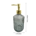 thumbnail image 3 of Fareti Glass Soap Dispenser Set for Bathroom Kitchen Sink Refillable Liquid Soap Bottle with Squeeze Pump for Hand Dish Soap, Shower Gel, Shampoo 3.15*6.89in, 3 of 4