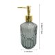 thumbnail image 3 of Dispensador de jabón de vidrio texturizado, botella recargable de jabón líquido para manos para baño, cocina, gel de ducha, champú, loción con bomba, 17.5x8 cm, colores variados., 3 of 6