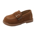 thumbnail image 3 of Viluyesy Girls Mary Jane Shoes Soft-Sole Flat Dress Shoes for Toddlers & Kids, Spring Summer Loafer Style Ballet Flats Brown Size 13.5, 3 of 10