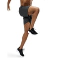 thumbnail image 4 of MIER Men's Quick-Dry Lightweight Training Running & Basketball Athletic Shorts, No Pockets, No Liner, Grey, L, 4 of 7