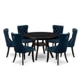 thumbnail image 7 of East West Furniture Ferris 7 Piece Round Dining Room Set in Black Finish, 7 of 7