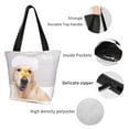 thumbnail image 5 of Uemuo The Dog Is Sitting In A Bubble Bath Print Tote Bags for Women,Large Capacity Corduroy Bag,Reusable Grocery Shoulder Bag,Beach Tote with Zipper Closure, Daily Essentials, 5 of 7