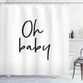 thumbnail image 1 of Ambesonne Saying Shower Curtain, Modern Brush Message, 69"Wx84"L, White Black, 1 of 3