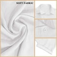 thumbnail image 4 of SHIBEVER Womens Tops White Blouse for Women Short Sleeve Summer Blouses Button-down Shirts for Ladies Tops and Blouses White XL, 4 of 8