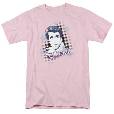 Happy Days-The Coolest - Short Sleeve Adult 18-1 Tee - Pink,