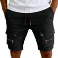 thumbnail image 2 of Cargo Shorts for Men Summer Casual Elastic Waist Straight Leg Knee Length Utility Work Shorts with Pockets, 2 of 6