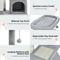 thumbnail image 2 of Pefilos 33" Cat Tree for Small Indoor Cats, Plush Cat Tower with Large Cat Condo, Perch and Sisal Cat Scratching Post for Kittens, Gray, 2 of 7