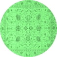 thumbnail image 1 of Ahgly Company Indoor Round Oriental Emerald Green Traditional Area Rugs, 8' Round, 1 of 4