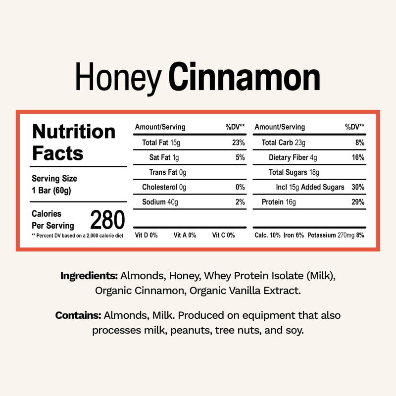 Rise Protein Bar, Snickerdoodle, 20g Protein, 12 Ct