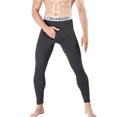 thumbnail image 1 of MAWCLOS Men Fleece Elastic Waist Leggings Winter Stretchy Bottoms Deep Gray M, 1 of 3