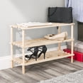 thumbnail image 1 of 3 Tier Wooden Shoe Rack, 1 of 3