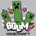 thumbnail image 2 of Girl's Minecraft Creepers Boom Logo  Graphic Tee Athletic Heather X Large, 2 of 5
