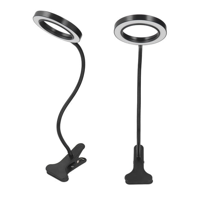 Luz De Anillo LED Con Clip, Lámpara De Anillo Con Clip LED, Brillo De 10 Engranajes DC5V 8W 3 Colores Para El Trabajo