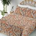 thumbnail image 3 of Ambesonne Leaves Fitted & Flat Sheet with Sham 3 Pcs Set, Botanical Pattern Fall Leaf, Twin XL, Apricot Burnt Orange, 3 of 5