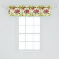 thumbnail image 2 of Ambesonne Floral Window Valance, Naive Nature Flowers Art, 54" X 12", Pastel Green Multicolor, 2 of 3