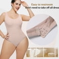 thumbnail image 3 of Body Gibobby para mujer con Efecto Control de Barriga Mono sexy sin mangas Racer Back Halter Neck Beige M, 3 of 5