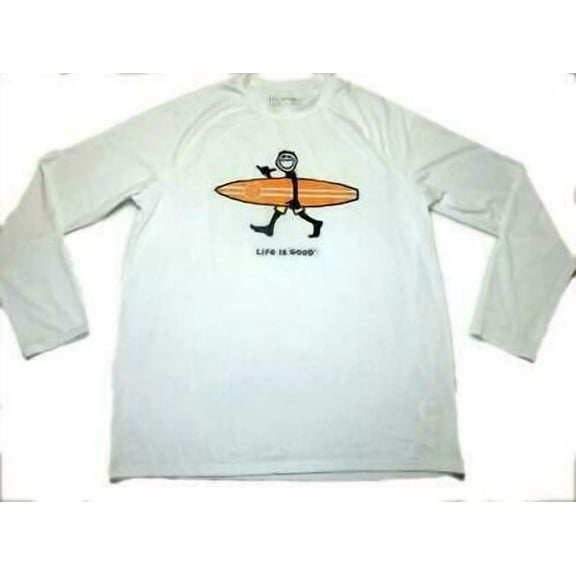 Life Is Good Small Long Sleeve Sunshirt UPF 50 Surfer Design