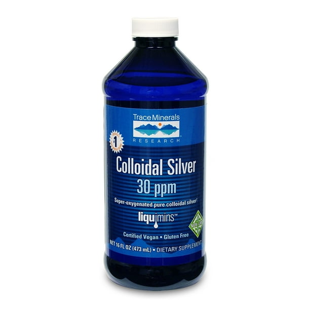 Trace Minerals Colloidal Silver 30 PPM, 16 Oz