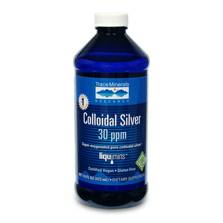 Trace Minerals Colloidal Silver 30 PPM, 16 Oz (Best Colloidal Silver Ppm)