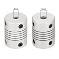 thumbnail image 2 of 4mm to 5mm Aluminum Alloy Shaft Coupling Flexible Coupler Motor Connector Joint L25xD19 2pcs, 2 of 6