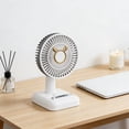 thumbnail image 4 of Ventilador de escritorio mini recargable por USB con luz LED, ventilador portátil de mano para dormitorio, oficina y viajes, silencioso, compacto y versátil., 4 of 7