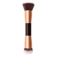 thumbnail image 1 of Pincel de maquillaje de doble punta, 1 unidad, mango de madera, para base, polvos, colorete y sombra de ojos, suave y portátil, herramienta de belleza para cosméticos faciales, 1 of 8