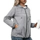 thumbnail image 1 of Chaqueta con capucha para mujer, impermeable, manga larga, dobladillo elástico, bolsillos con cremal Abanopi Gris/Medio, 1 of 7