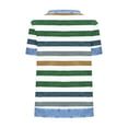 thumbnail image 4 of Atogsazn Women Waffle Colorblock Shirt Denim Patchwork Casual Short Sleeve Pullover T-shirt Crew Neck Tops Outfit 01-Green L Fashion, 4 of 5