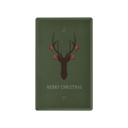 IAUYY Retardant PC Material Unused Outlet Cover Switch Plate Covers Easy DIY Installation with Screws Light Switch Cover Plate A Deer Head