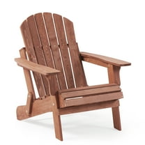 Oversize Folding Adirondack Chair, Half Pre-Assembled Cedar Wood Lounge Patio Chair for Outdoor Garden, Lawn, Backyard, Deck, Pool Side, Fire Pit