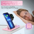 thumbnail image 3 of Cshidworld Wireless Charger, 18W 3 in 1 Wireless Charging Station for iPhone 17 16e 15 14 13 12 Pro, Fast Charger Stand for iWatch SE 9-11 6-8 2-5, AirPods 4/3/2/Pro, Samsung Galaxy Seires (Pink), 3 of 9