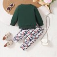 thumbnail image 5 of HCNTES Baby Boy Winter Clothes Toddler Baby Boy Winter Spring Clothes Little Boy Outfit Letter Long Sleeve Sweatshirts and Jogger Pants Set, 5 of 9