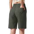 thumbnail image 6 of Women's High Waisted Bermuda Shorts Casual Summer Beach Shorts Wide Leg Lounge Shorts with Pockets Drawstring Shorts Vacation Bottoms, 6 of 7