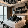 thumbnail image 4 of 251PCS Black Happy Birthday Balloon Set - 16Inch Letter Balloons & 18Inch Heart Foil Balloons for Birthday Party Room Decor, 4 of 5